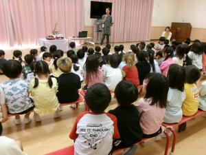 ひまわり組　お月見集会に参加しています