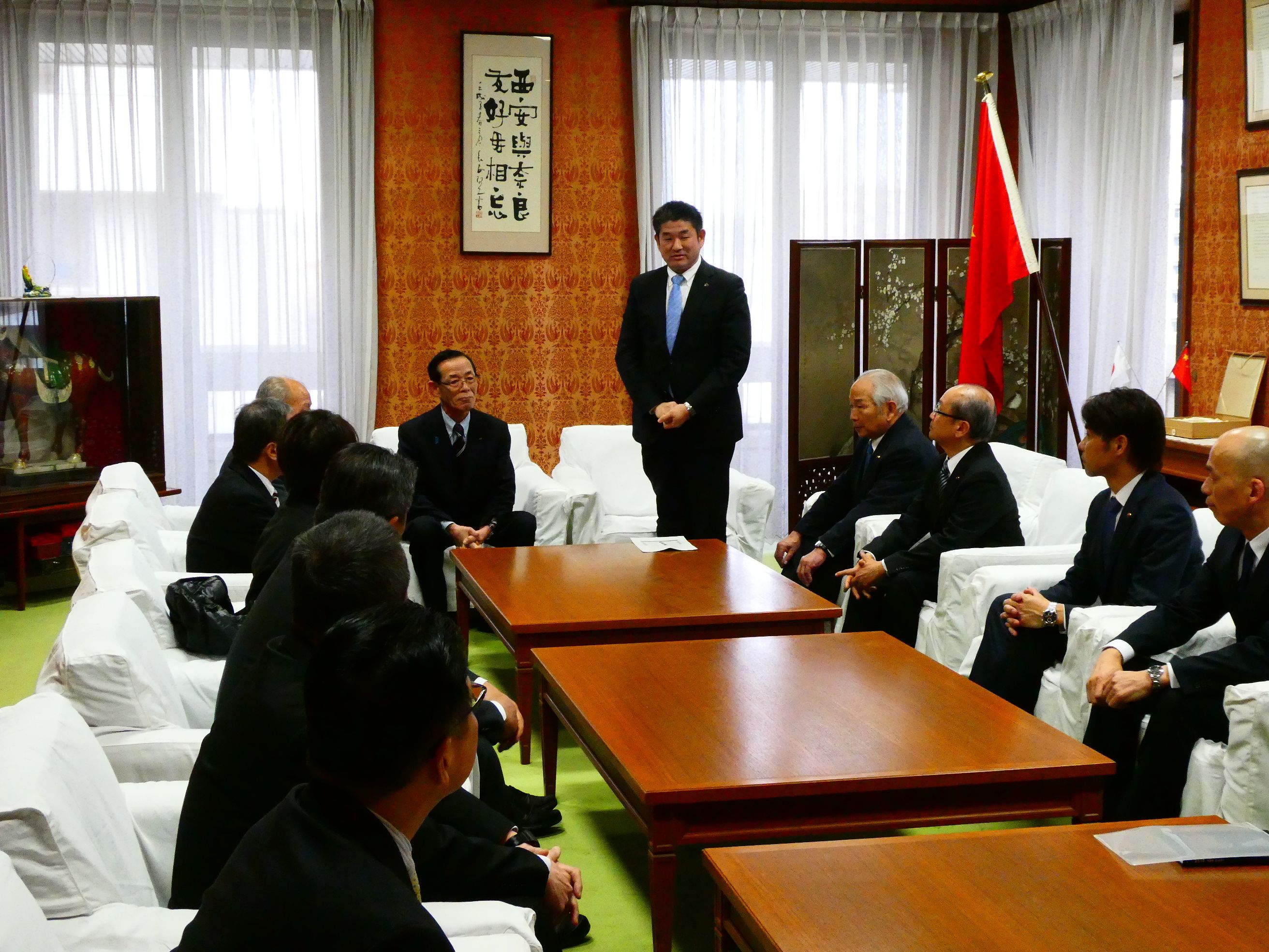 小浜市お水取り親善使節団表敬訪問の画像