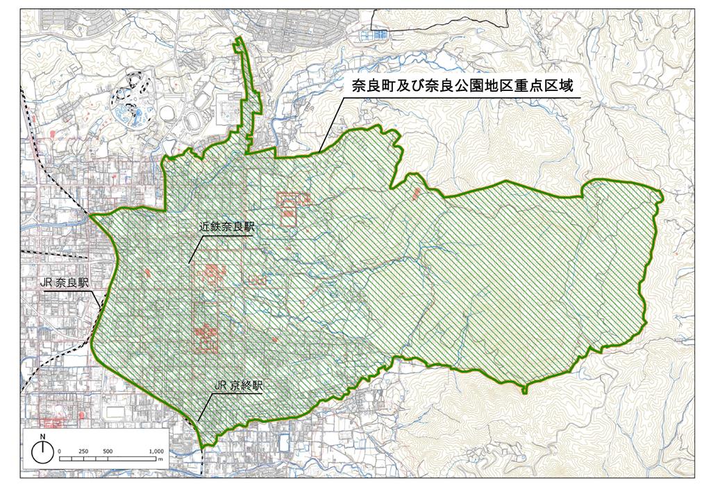 奈良町及び奈良公園重点地区