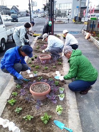 大宮通り花植え1