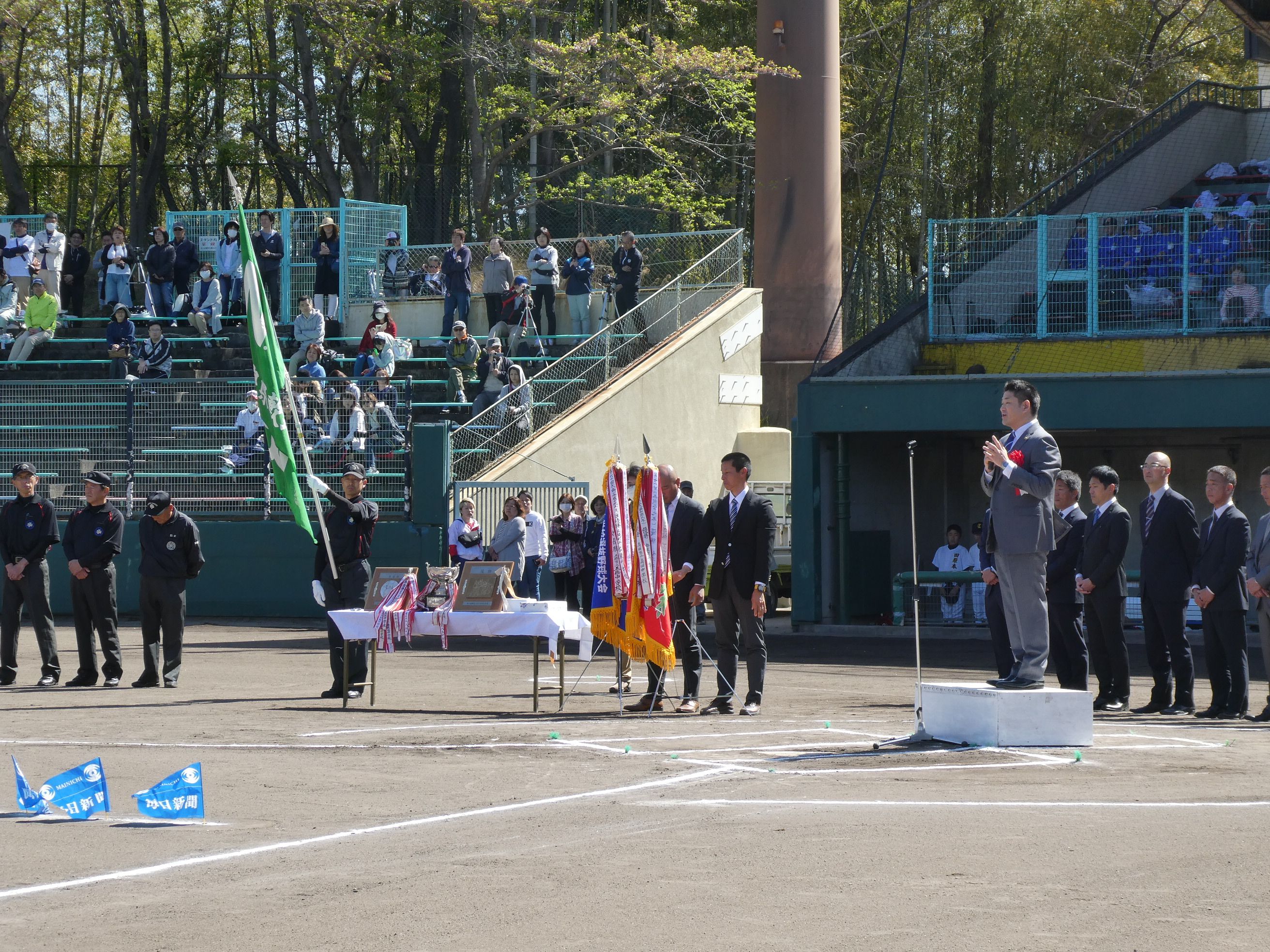 第72回奈良県中学校選抜野球大会（兼）第36回　全日本少年軟式野球大会奈良県予選会開会式の画像