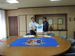 奈良クラブ市長表敬訪問　2014関西リーグDiv.1優勝報告の画像