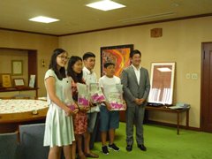 日本・モンゴル青少年交換プロジェクトに伴う市長表敬訪問