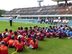 鴻ノ池陸上競技場ラグビーゴールポスト新設記念イベント