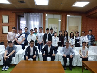 書の交流:中韓大学生　市長表敬訪問の画像