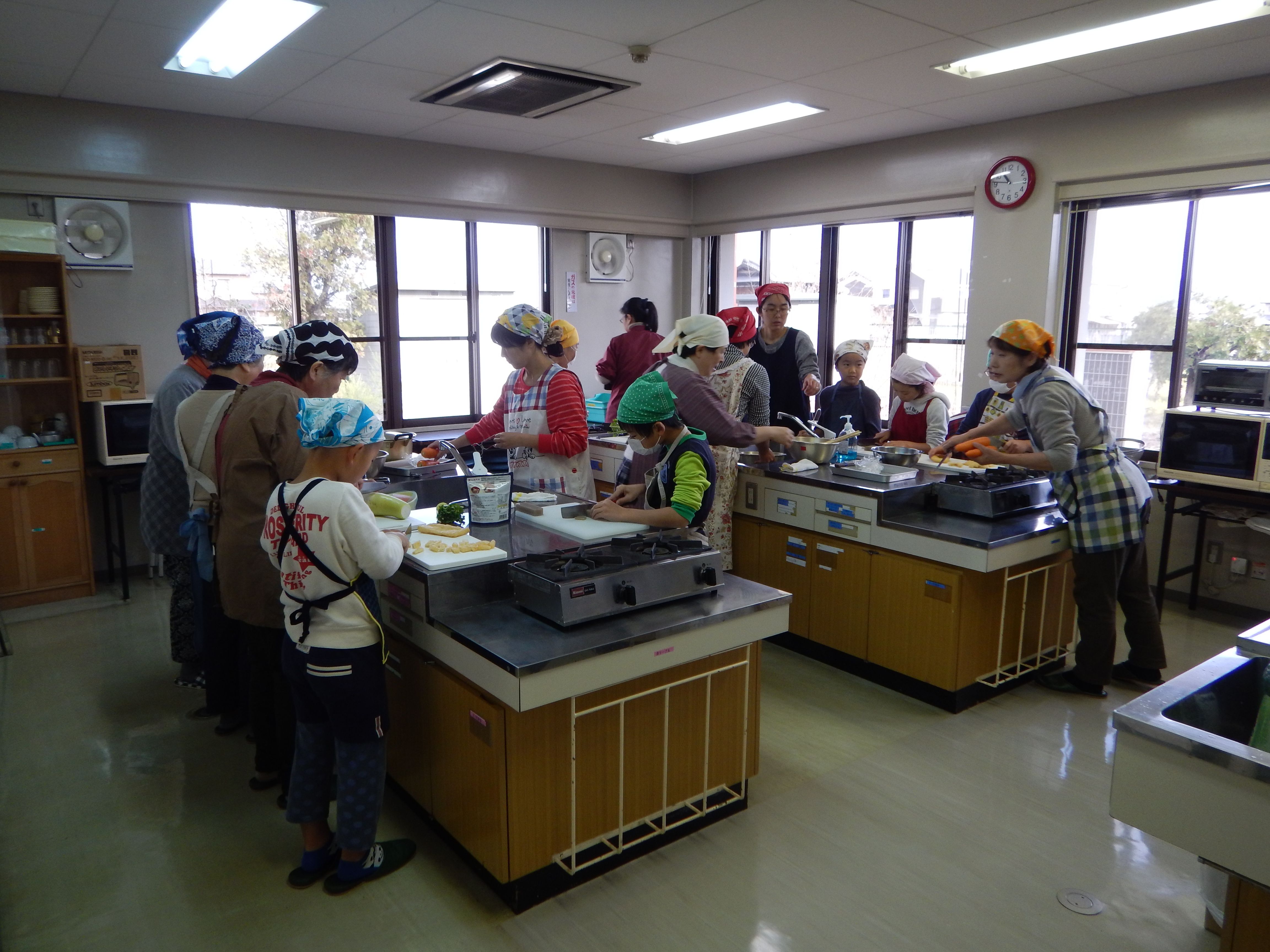 のっぺい汁調理の様子