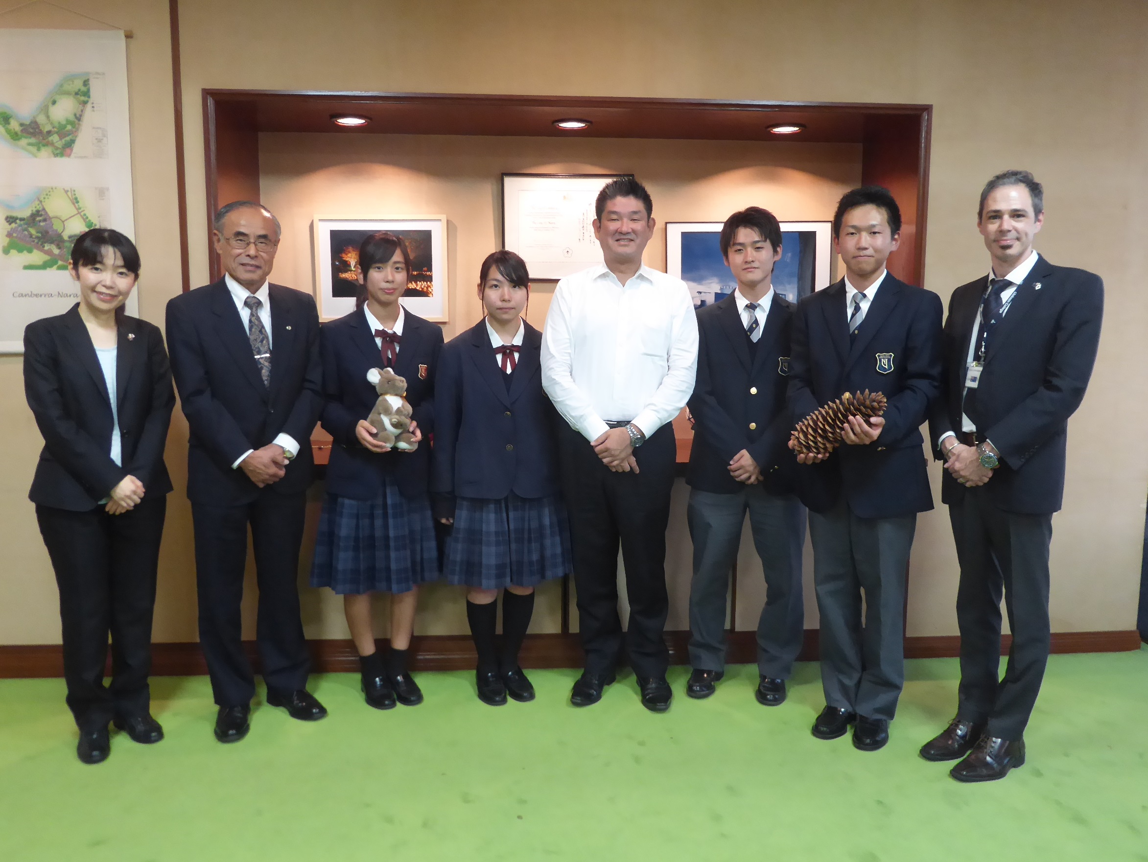 奈良大学附属高校生市長表敬訪問の画像