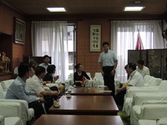 揚州市交流団の市長表敬訪問の画像