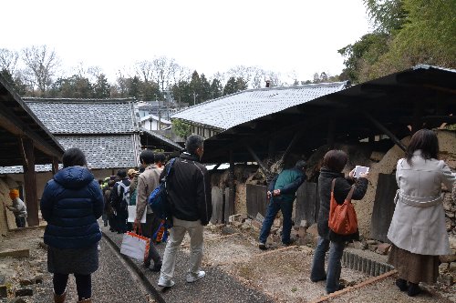 赤膚山元窯の敷地内見学