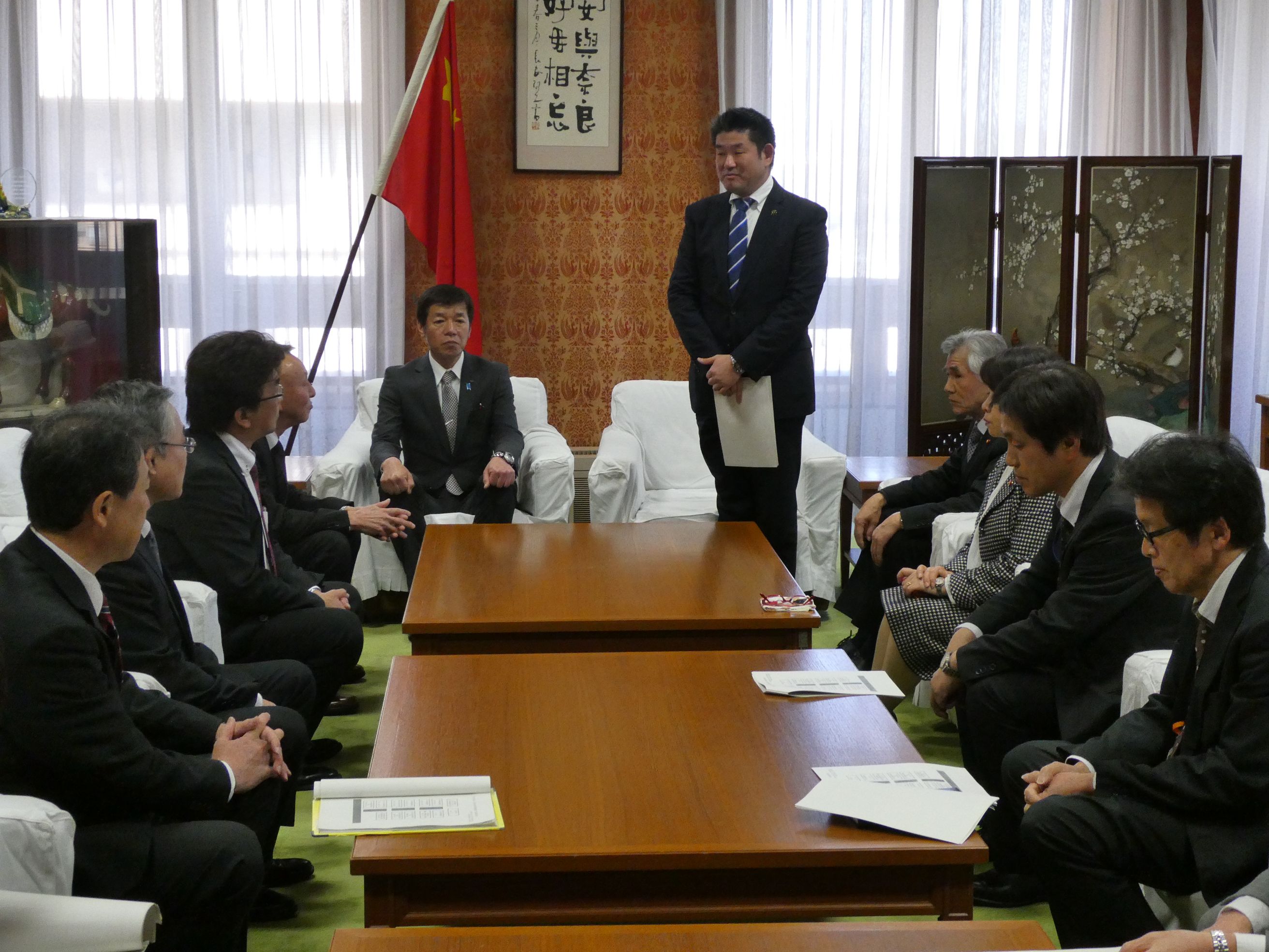 小浜市お水取り親善使節団表敬訪問の画像