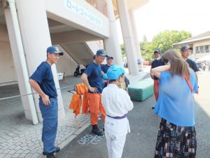 ちびっ子レスキューロープ渡過体験