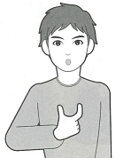 手話単語のメダルのイラスト