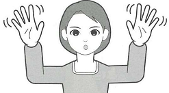 手話単語の拍手のイラスト