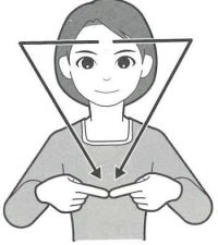 手話単語の個人のイラスト
