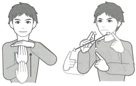 手話単語の決戦のイラスト
