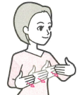 美術の手話イラスト
