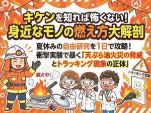 夏休み小学生高学年向け火災予防学習 キケンを知れば怖くない！ 身近なモノの燃え方大解剖