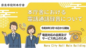本庁舎における電話通話録音についての画像